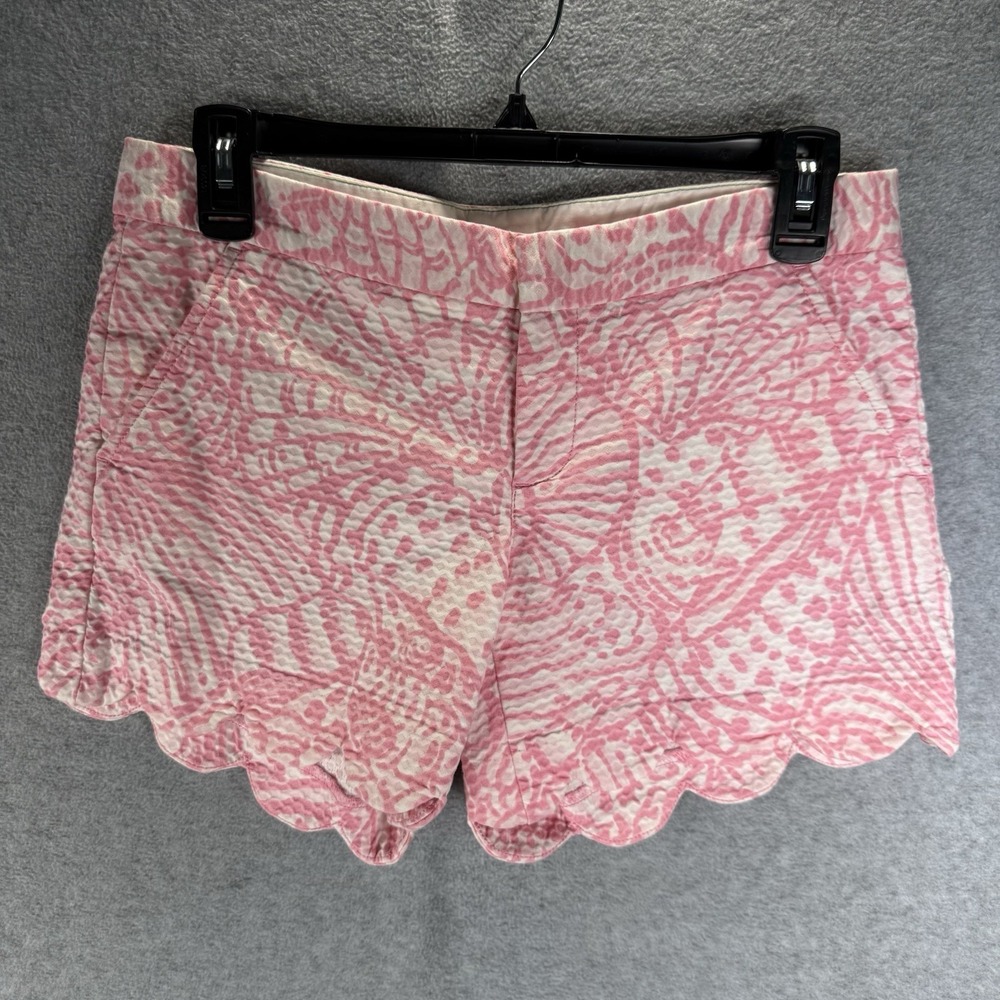 Lilly Pulitzer The Buttercup Short Hubba Bubba Coral and White Sea Shells Size 0
